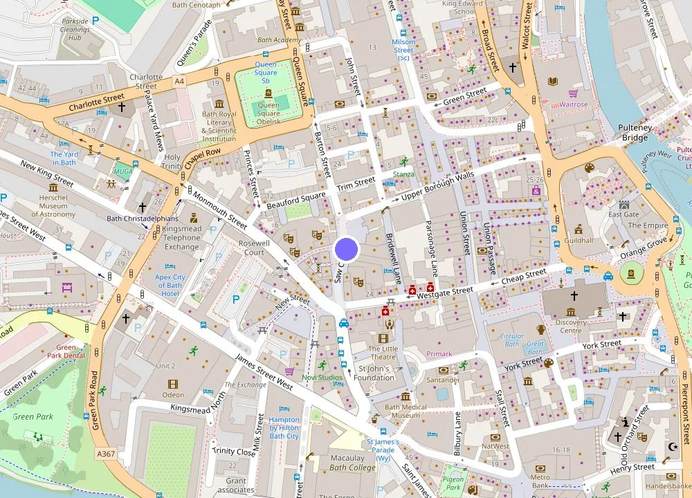 Map: The Z Hotel Bath